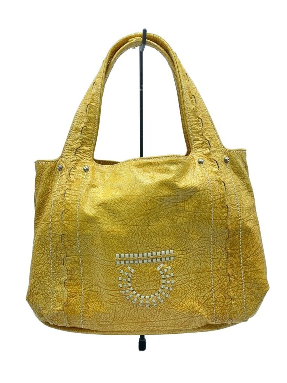 Salvatore Ferragamo Handbag Leather Yellow